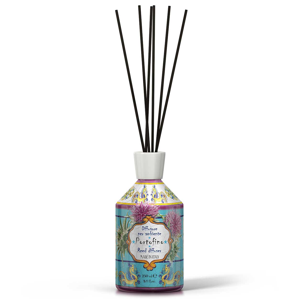 <b>Difusor ambiental de 500 mL</b></br>neroli y gardenia</br><i>Línea Portofino</i>