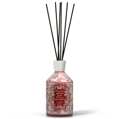 <b>Difusor de ambiente 250 mL</b></br>limón dulce, frambuesa y ámbar</br><i>Línea Venezia</i>