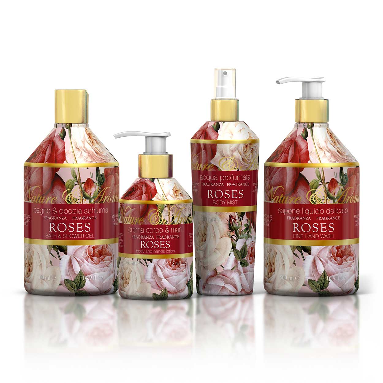 <b>Scented body mist 200 mL</b></br>Nature&Arome</br><i>Roses range</i>