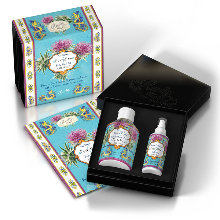 Rudy Profumi Scatola regalo con Bagno & Doccia Schiuma 250 mL + Acqua Profumata 100 mLLe Maioliche di RudyLinea Portofino