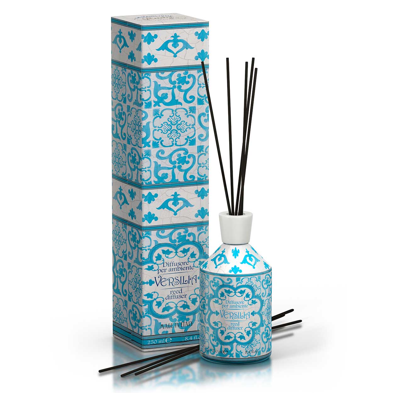 <b>Difusor de ambiente con varillas de 250 mL</b></br><i>línea Versilia</i>