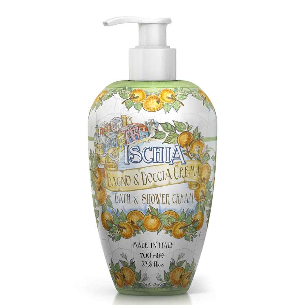 <b>Bagno e docciaschiuma delicato da 700 mL</b></br><i>Linea Ischia</i>